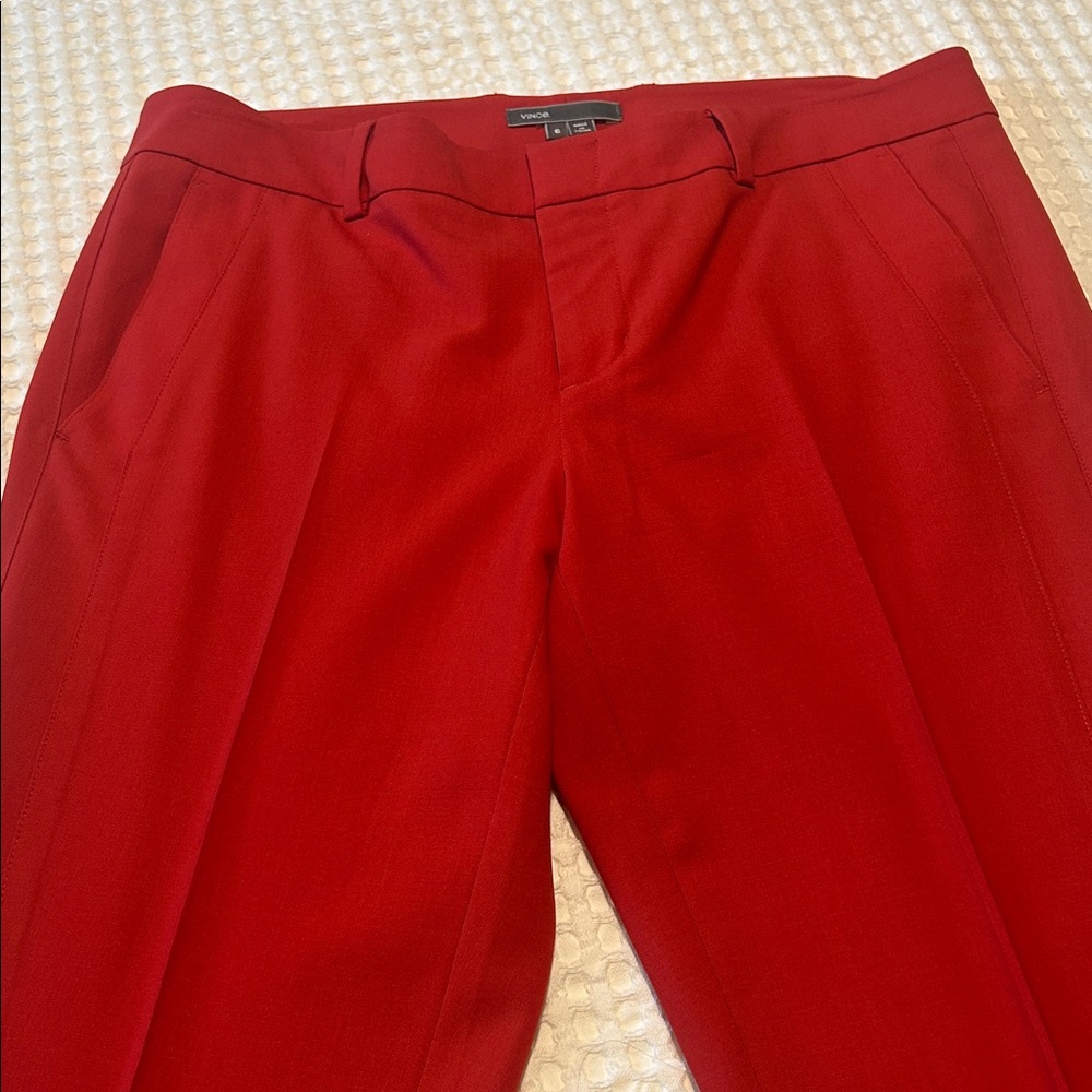Vince Vibrant Red Pants